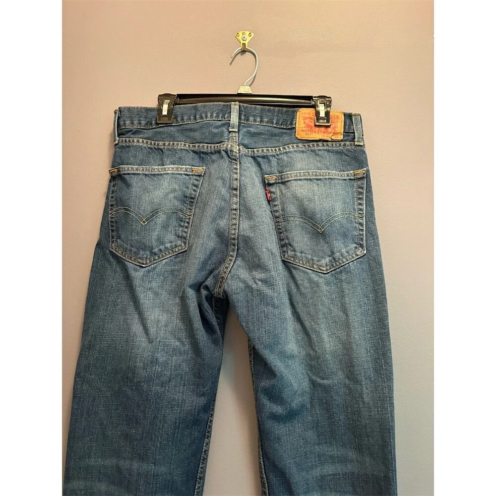 Levi's 527 Jeans Mens 34x32 Blue Medium Wash Bootcut Low Rise Classic Fit